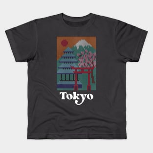 Tokyo City Cross Stitch Needlepoint and Craft Kids T-Shirt